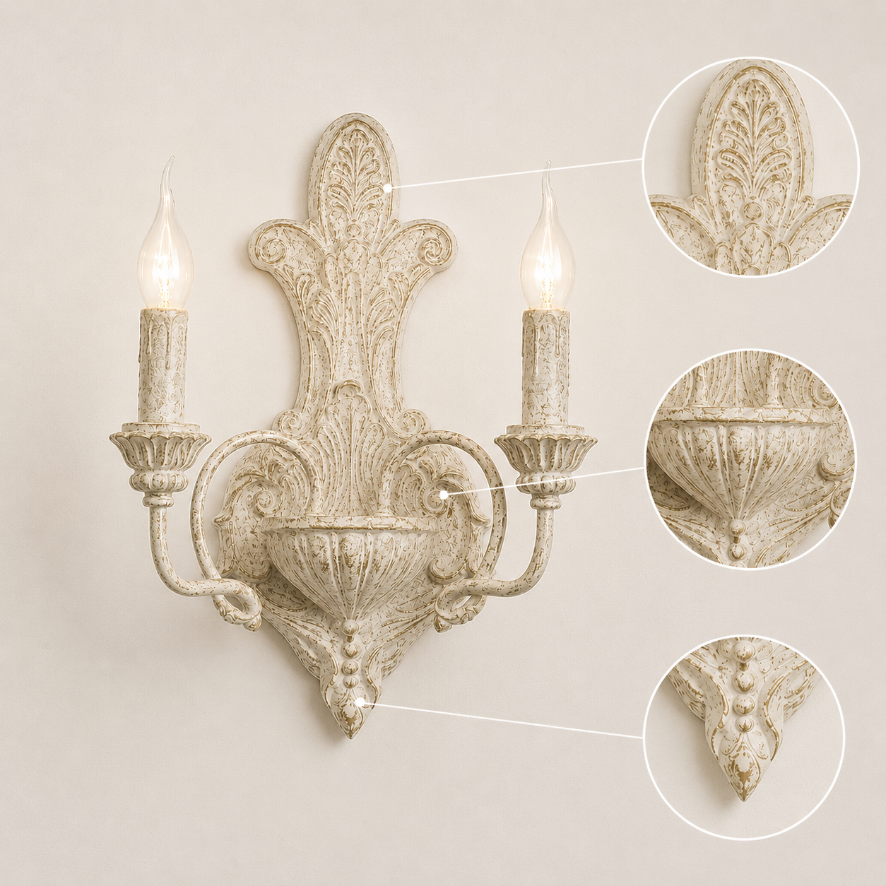 French Manor Double Arm Sconce