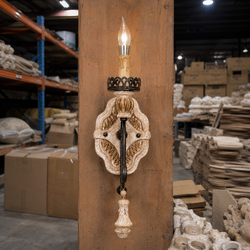 Old Manor wood Wall Lamp