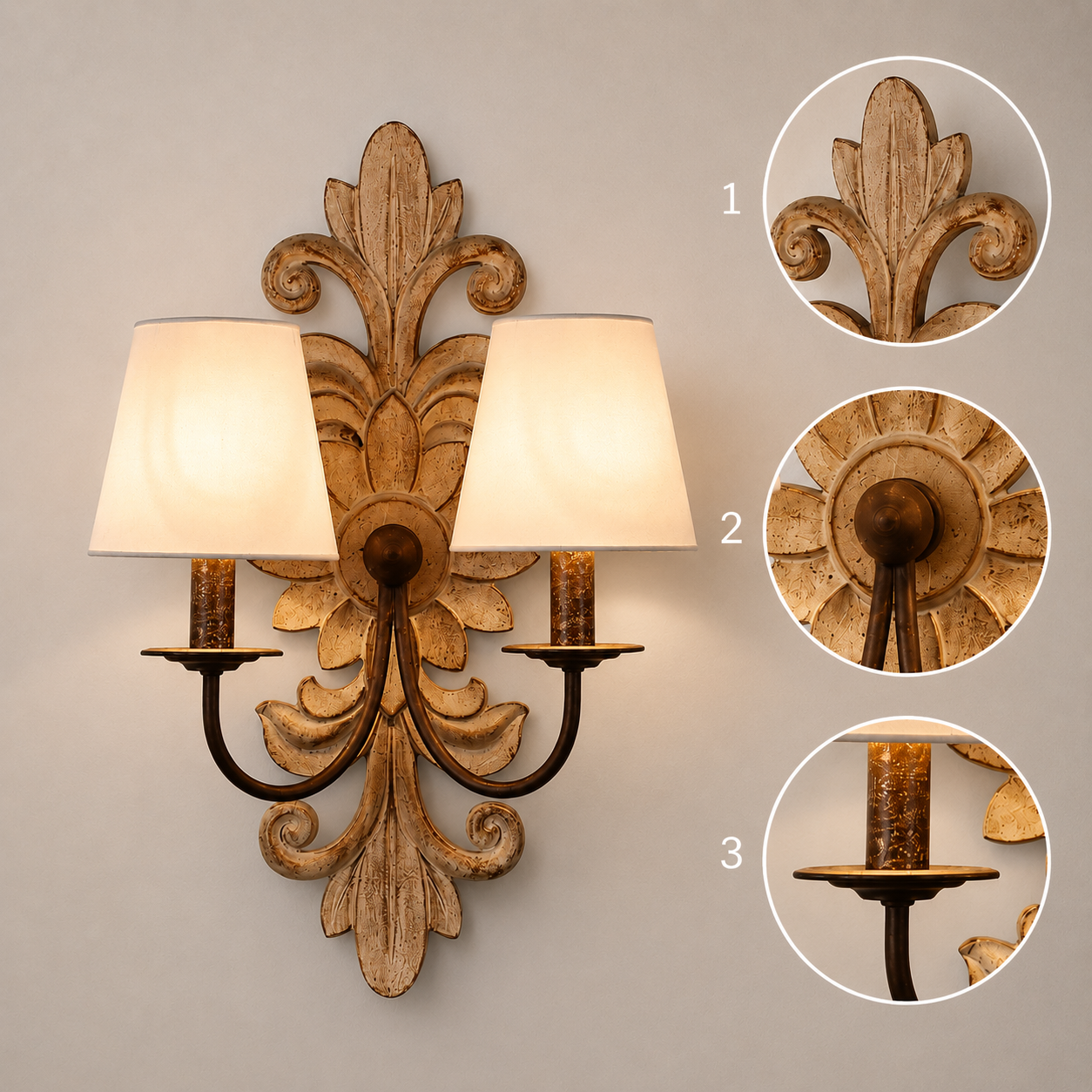 Antique Fleur-de-Lis Wall Light