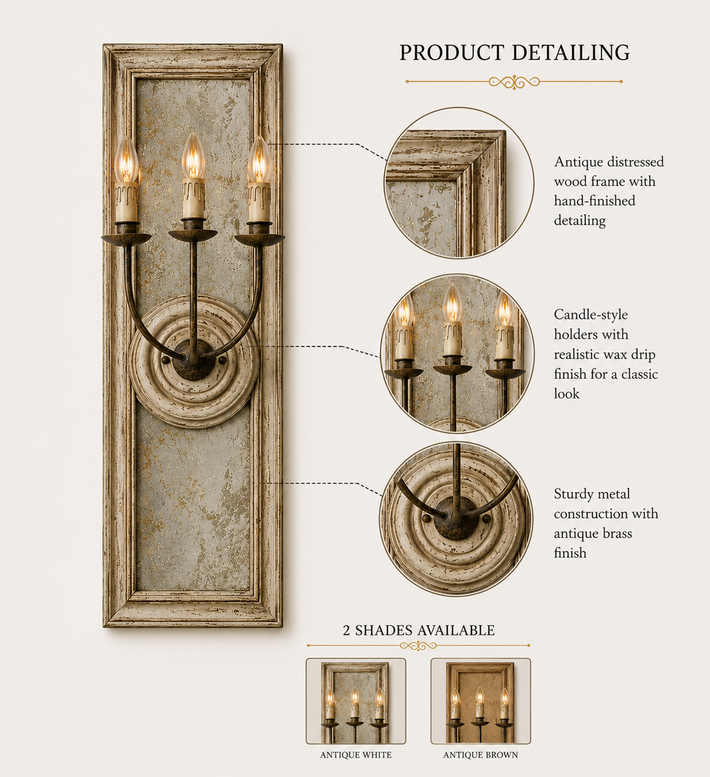 Wooden Emporium™ Timeless Manor Wall Light