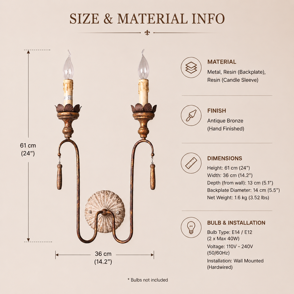 The Emberhall Sconce by wooden emporium