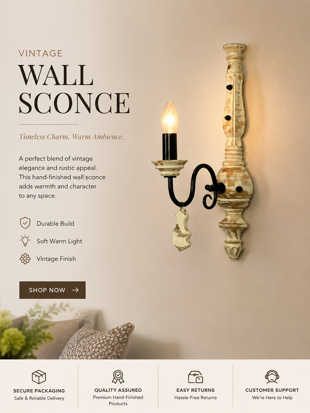 Timber Grace Wall Light