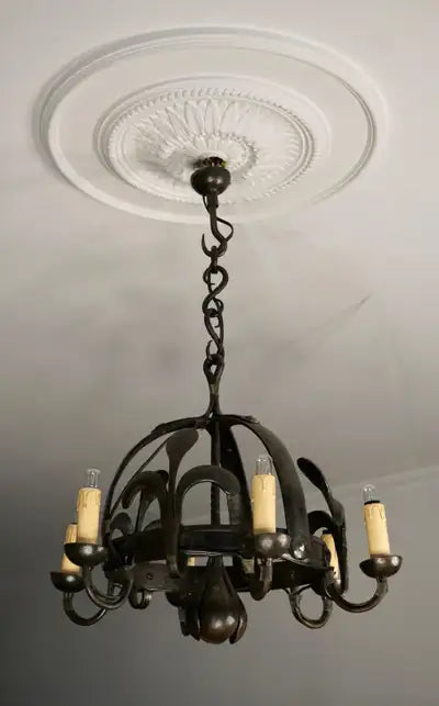 Antique Wrought Iron Chandelier