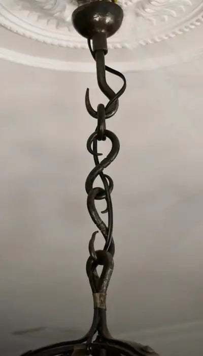 Antique Wrought Iron Chandelier