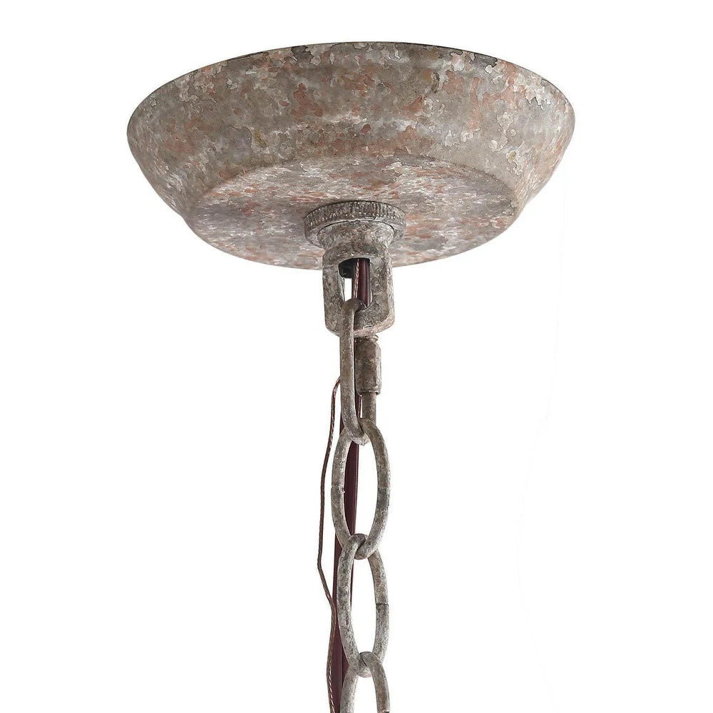 French Country 6-Light Rustic Wood Chandelier