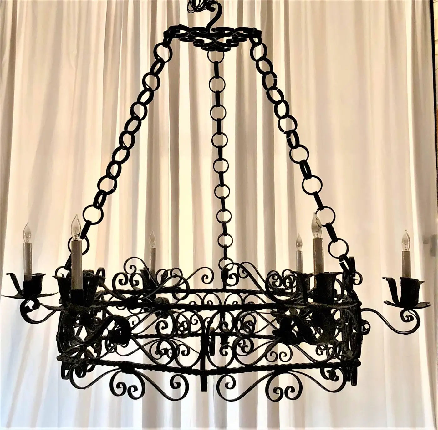 Antique French Wrought Iron Fixture