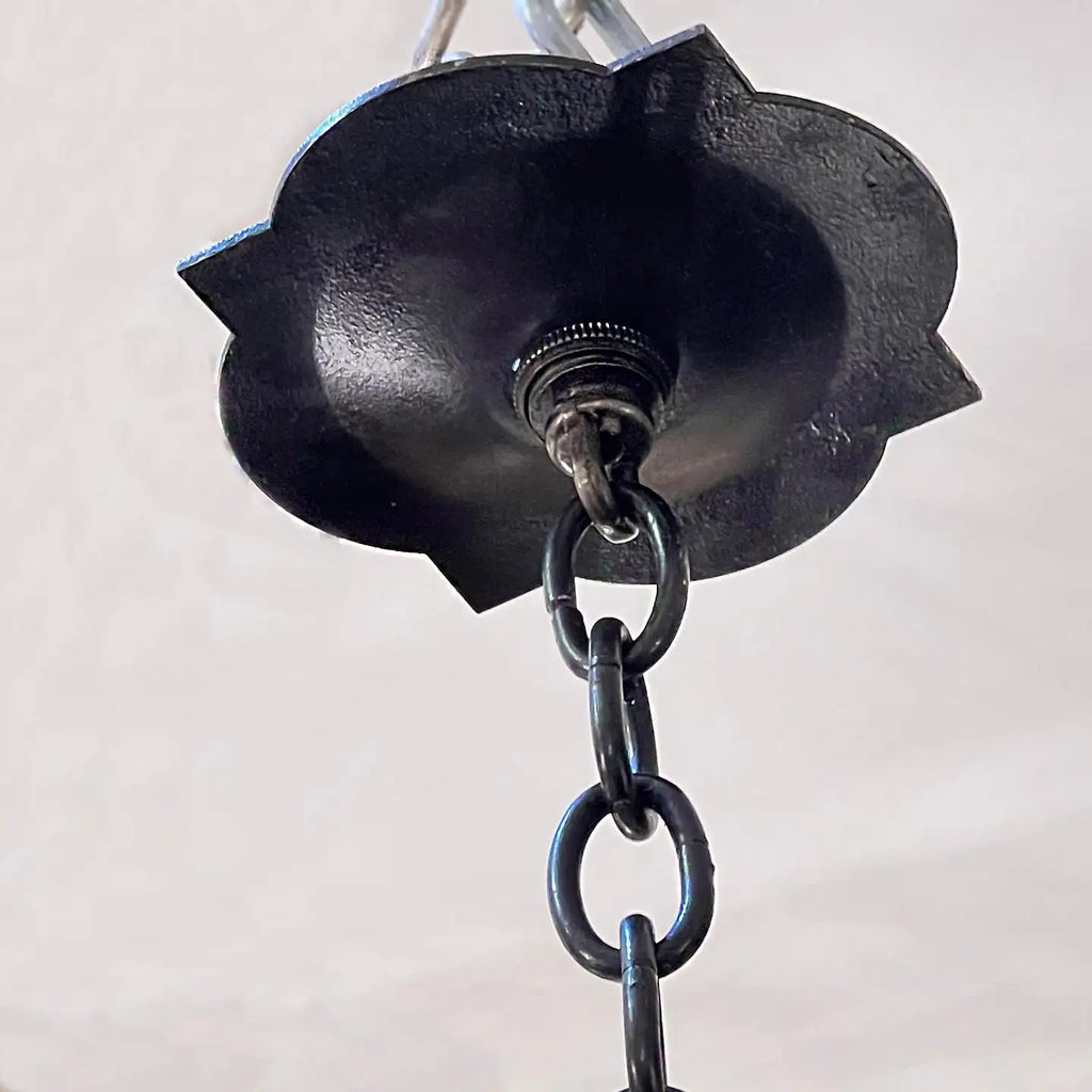 Vintage Italian Wrought Iron Chandelier.