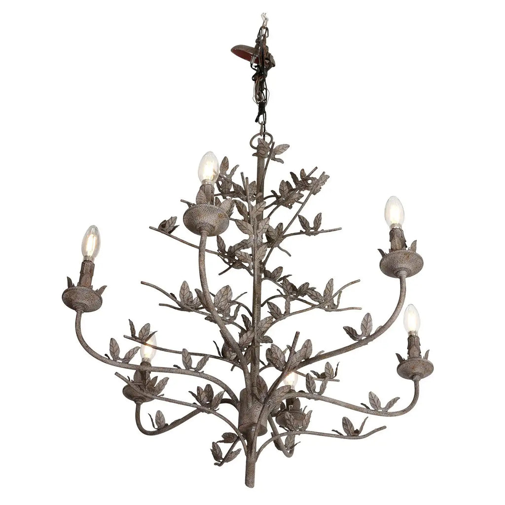 Six Arm-Chandelier Leaf Chandelier
