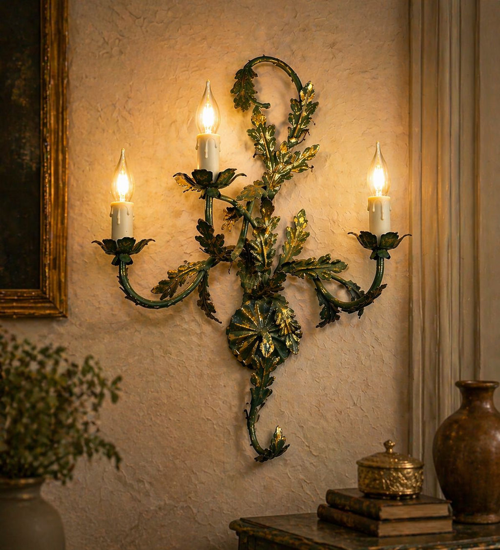 Enchanted Forest triple arm wall light