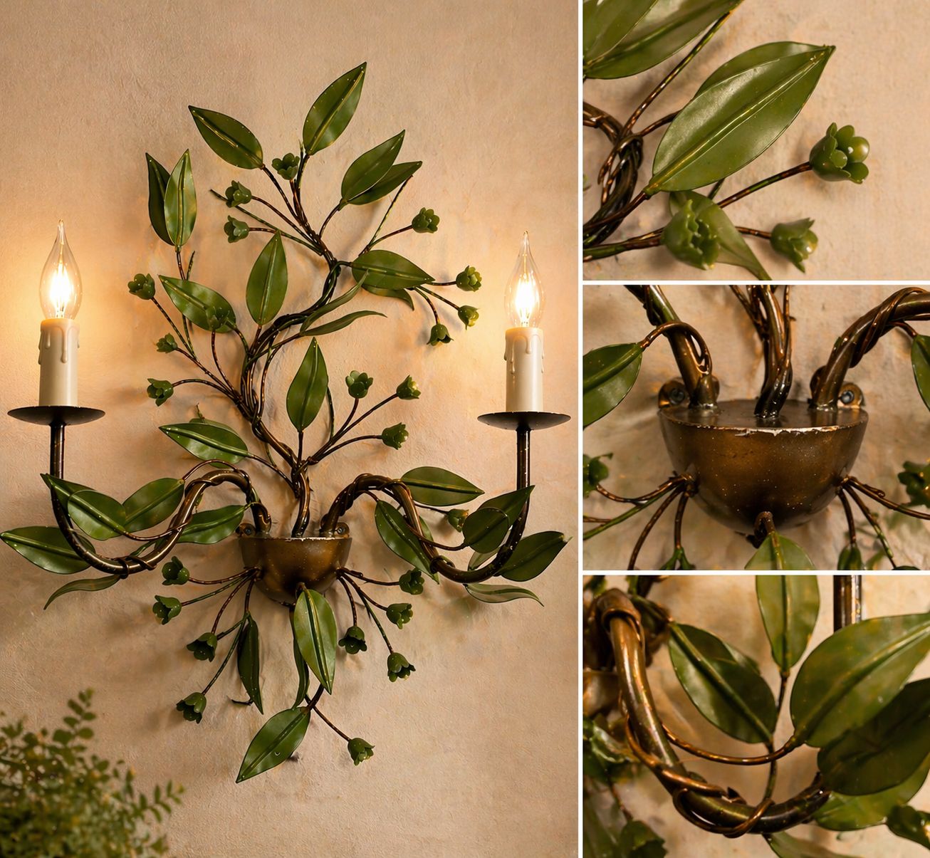 Wildflower Vine Wall Light by wooden emporium