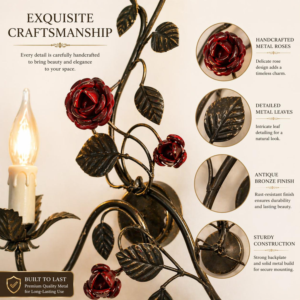 Victorian Rose Wall Sconce