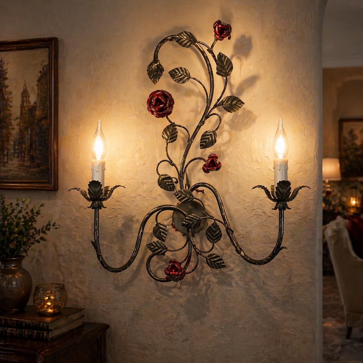 Victorian Rose Wall Sconce
