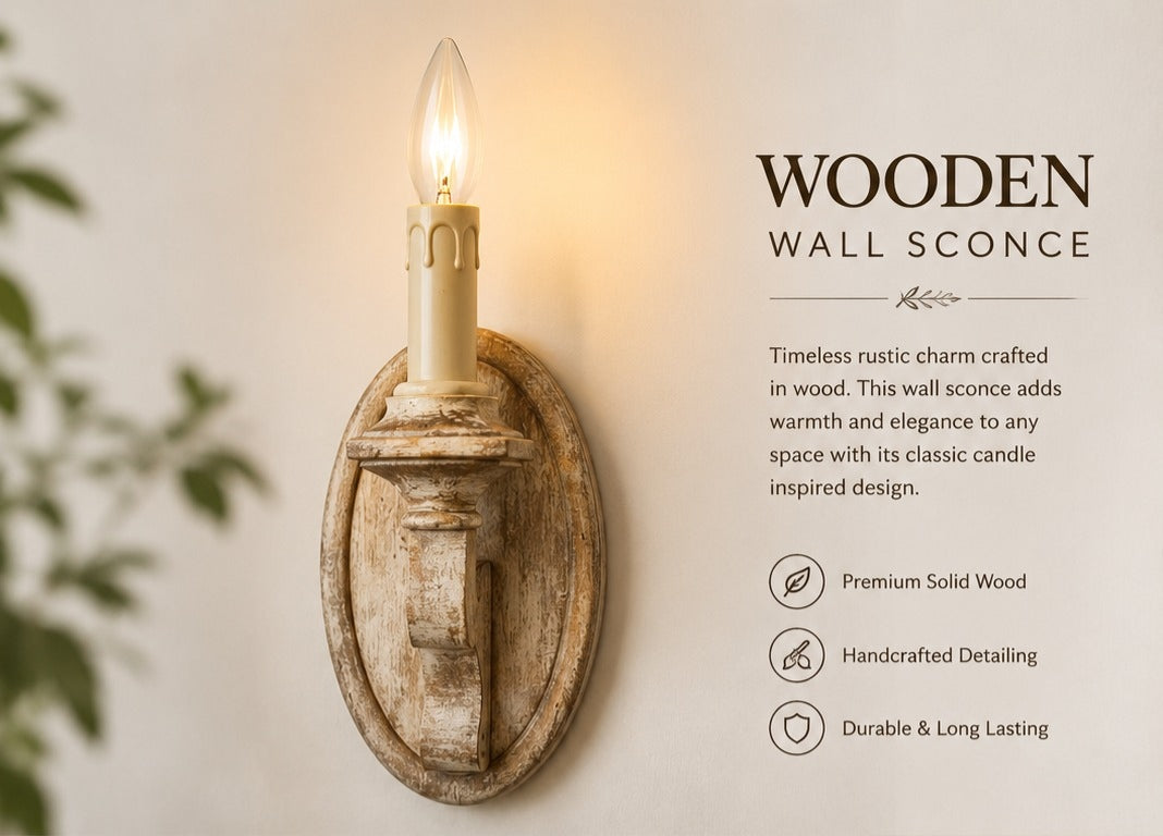 Nordic Wood Flame Light