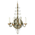 Antique Spanish Revival Wrought Iron Chandelier