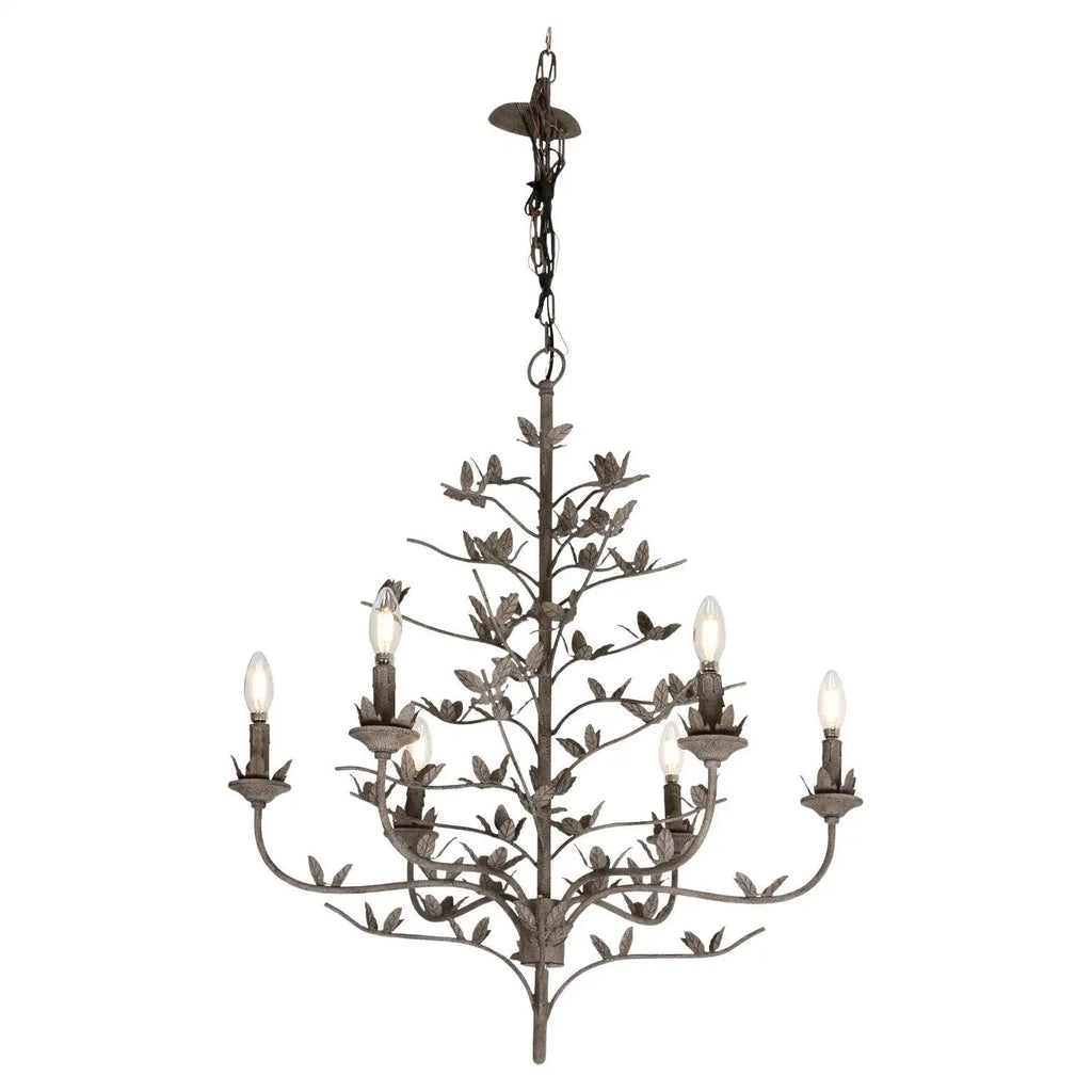 Six Arm-Chandelier Leaf Chandelier