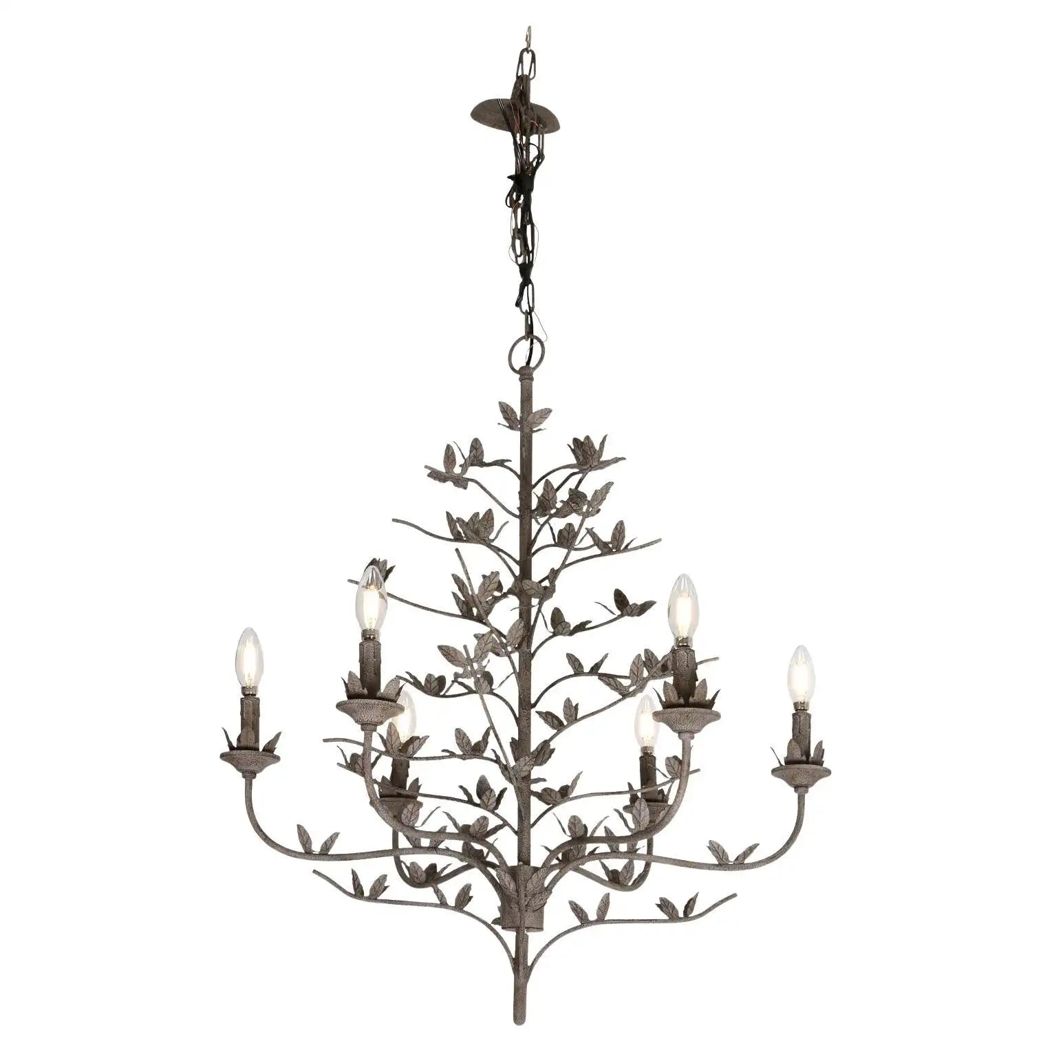 Six Arm-Chandelier Leaf Chandelier