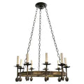 Vintage French Wrought Iron Chandelier