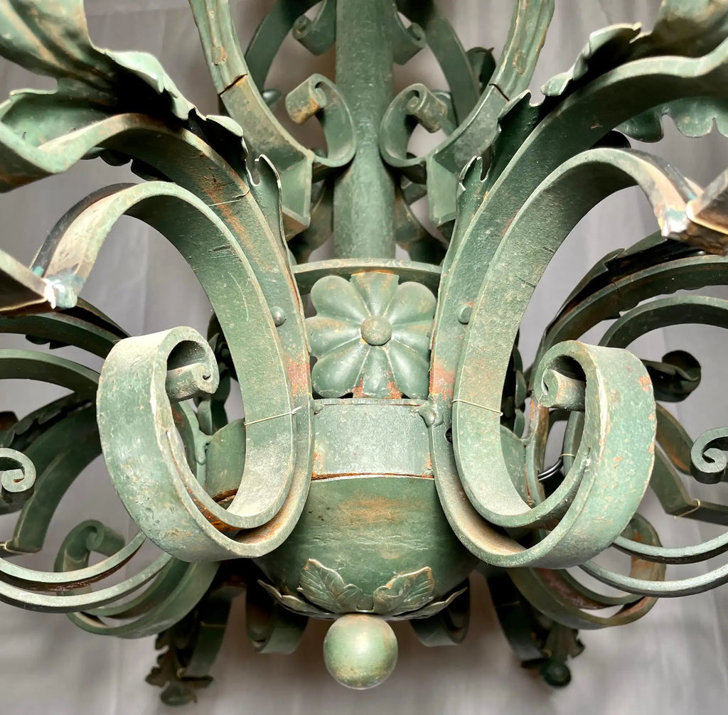 French Provincial chandelier, close-up view