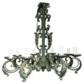 Handcrafted French Provincial-style iron chandelier, circa 1880