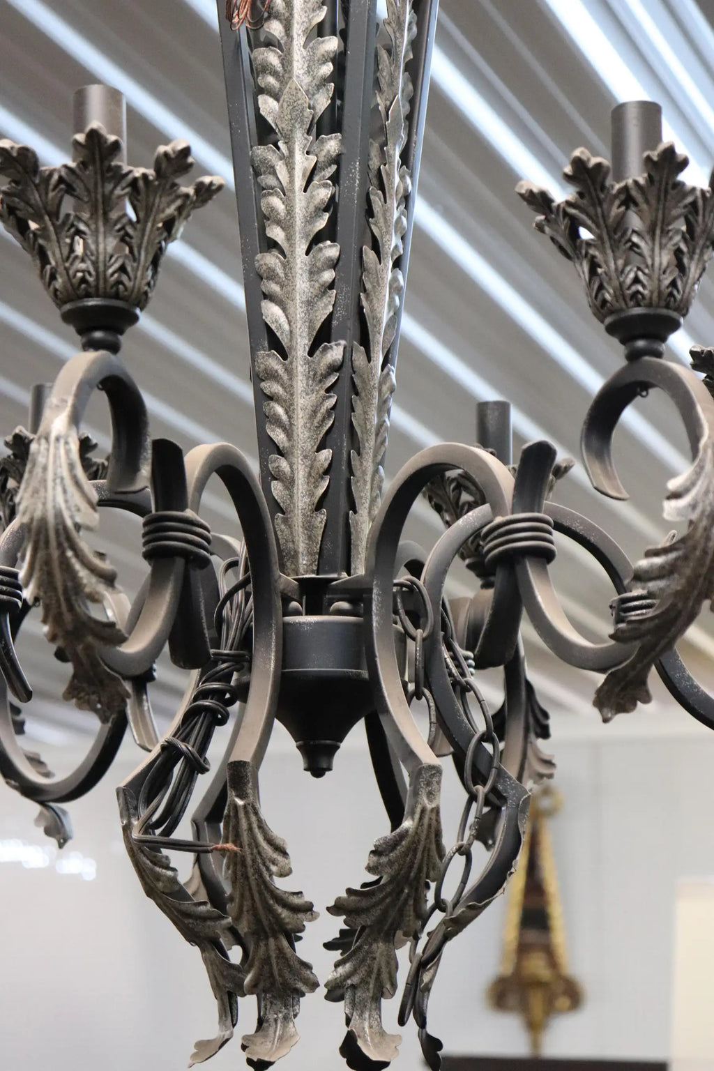 French Regency chandelier, close-up view