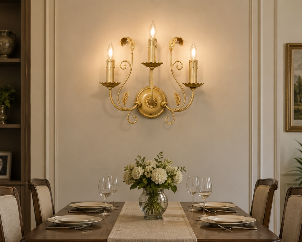 Golden Bloom Wall Sconce, additional view