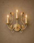 Handcrafted golden bloom wall sconce