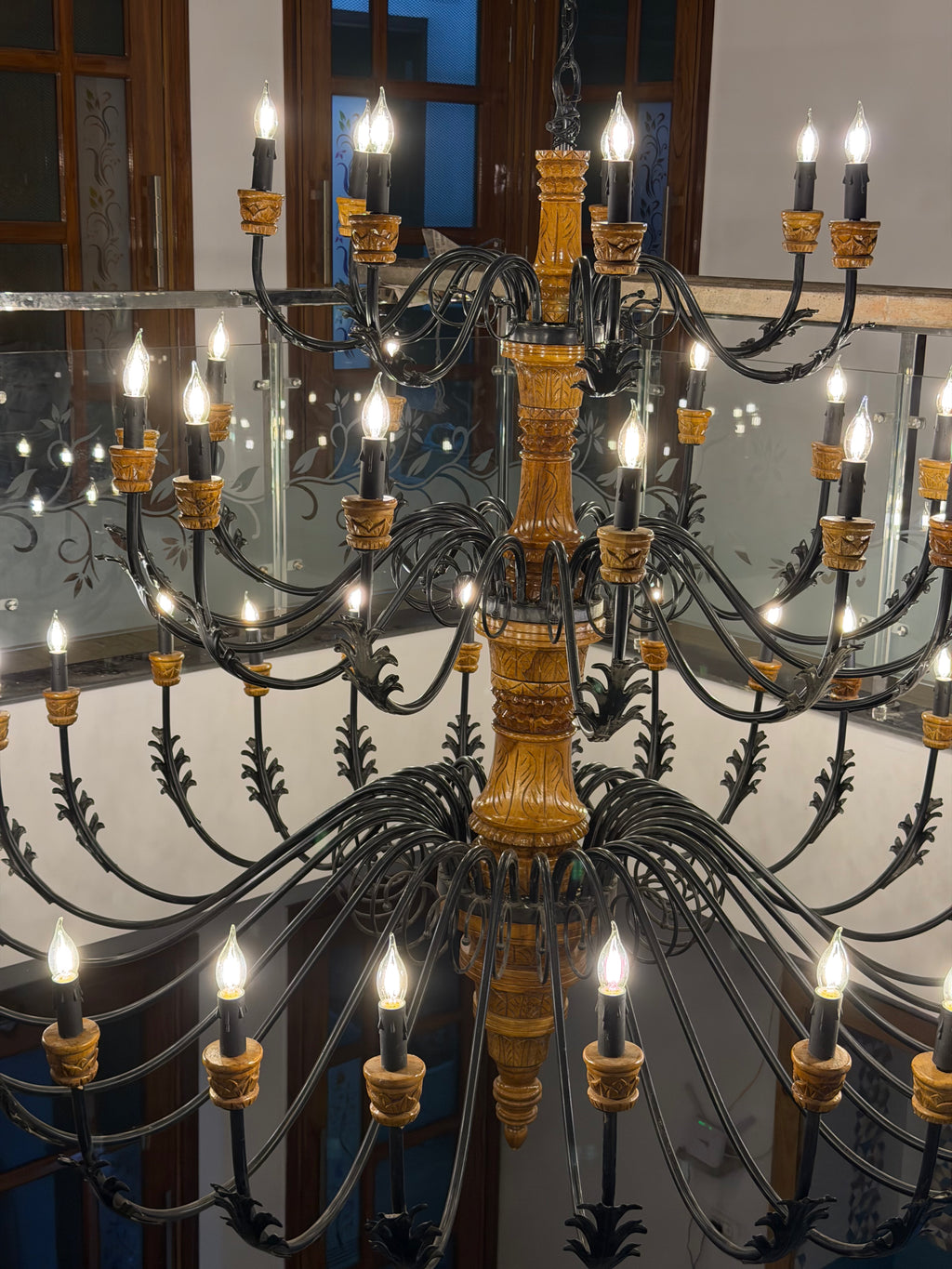 Imperial Bloom chandelier, close-up view