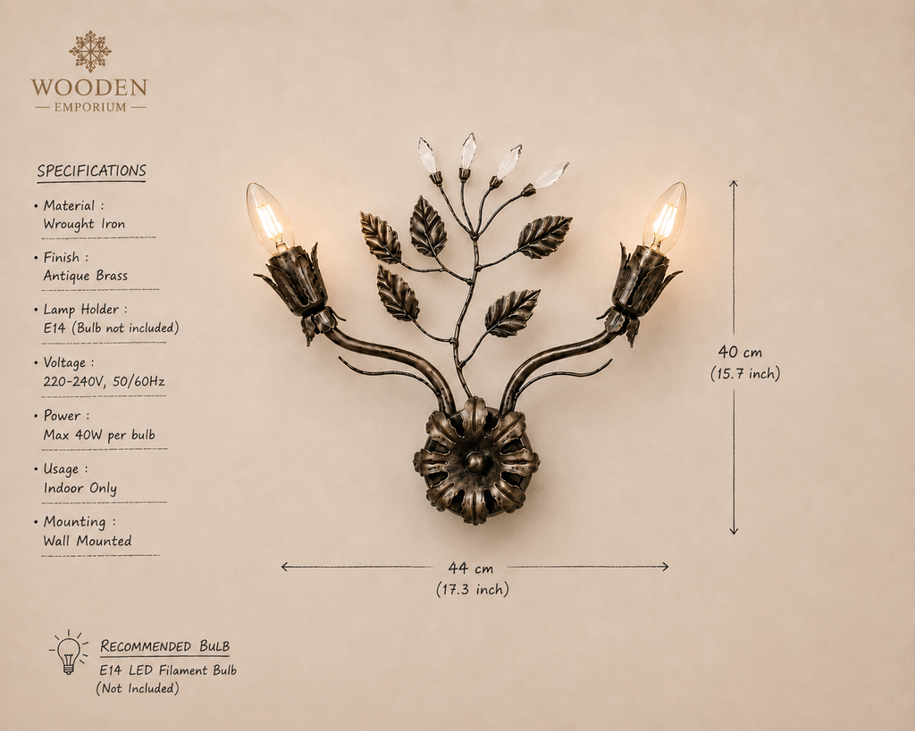 Imperial Flora Wall Light, additional view