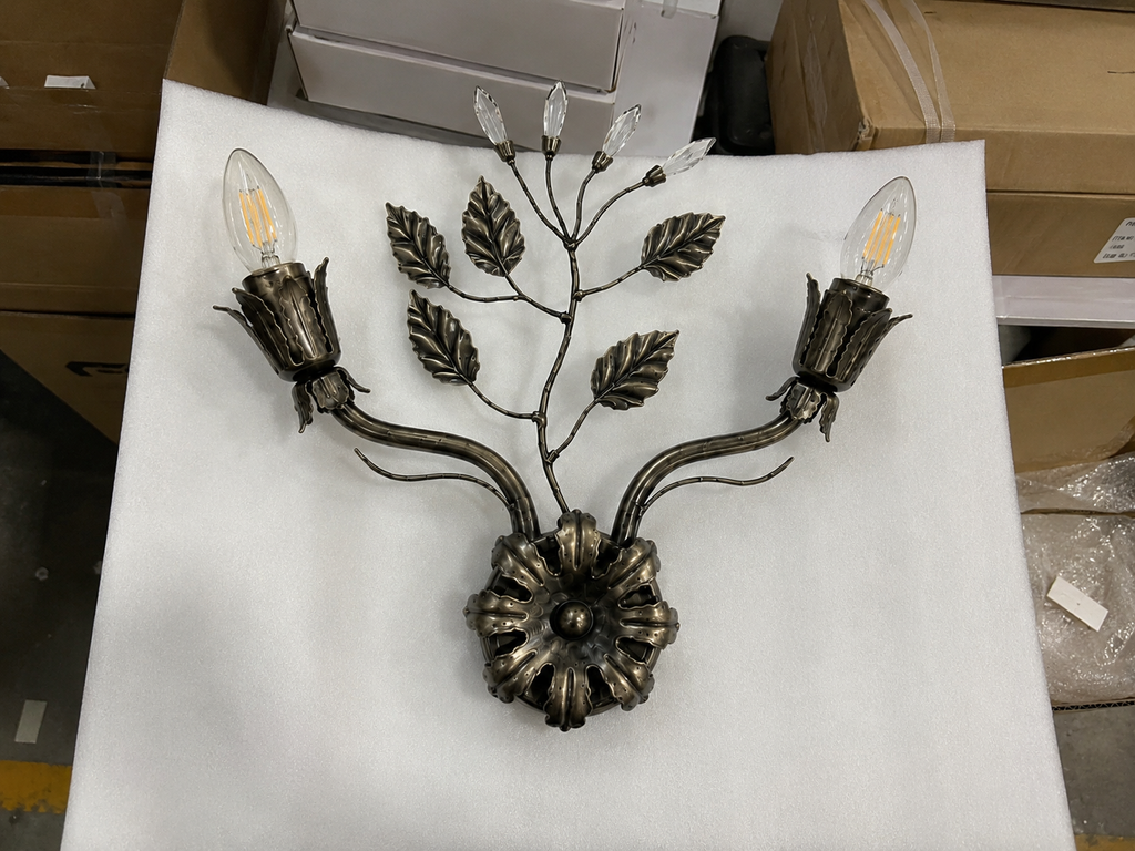 Imperial Flora Wall Light, close-up view