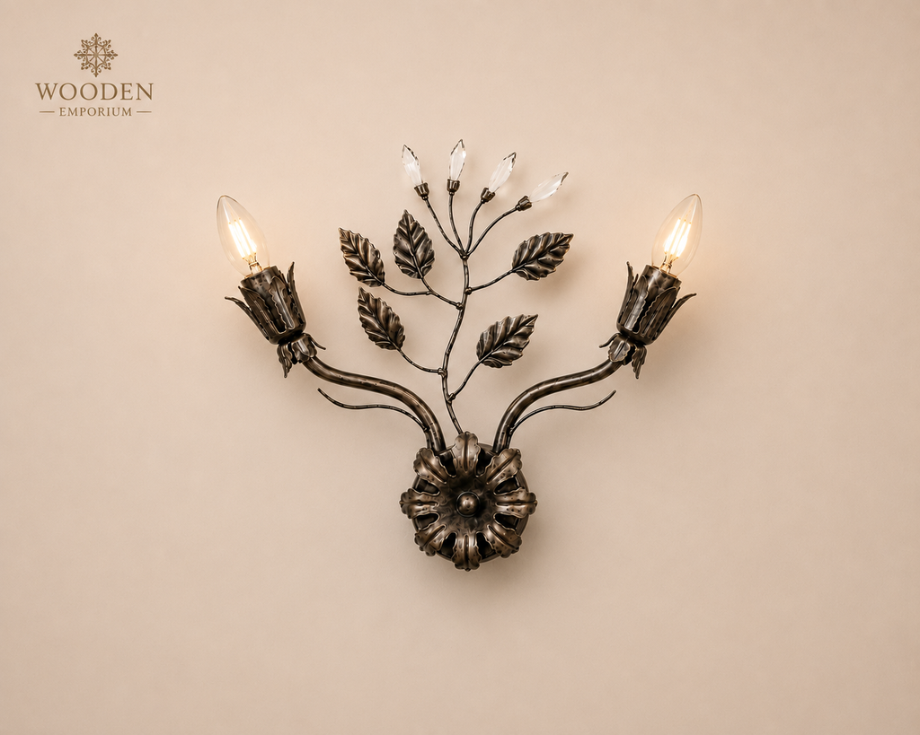 Handcrafted imperial flora wall light