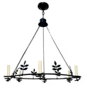 Handcrafted Swedish-style wrought iron chandelier