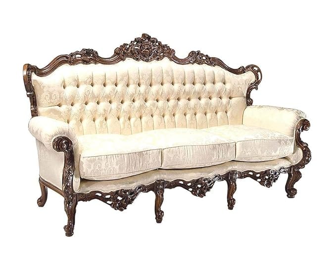 Luxury Classic Light Baroque Style Wooden Sofa Set for Home Furniture