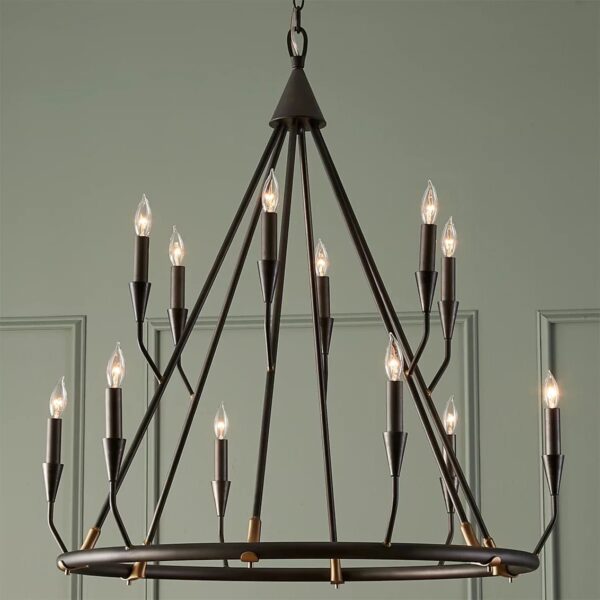 GILDED SOLDER CHANDELIER