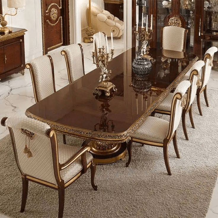 Beautiful classic Italian Baroque dining set 8 Seater