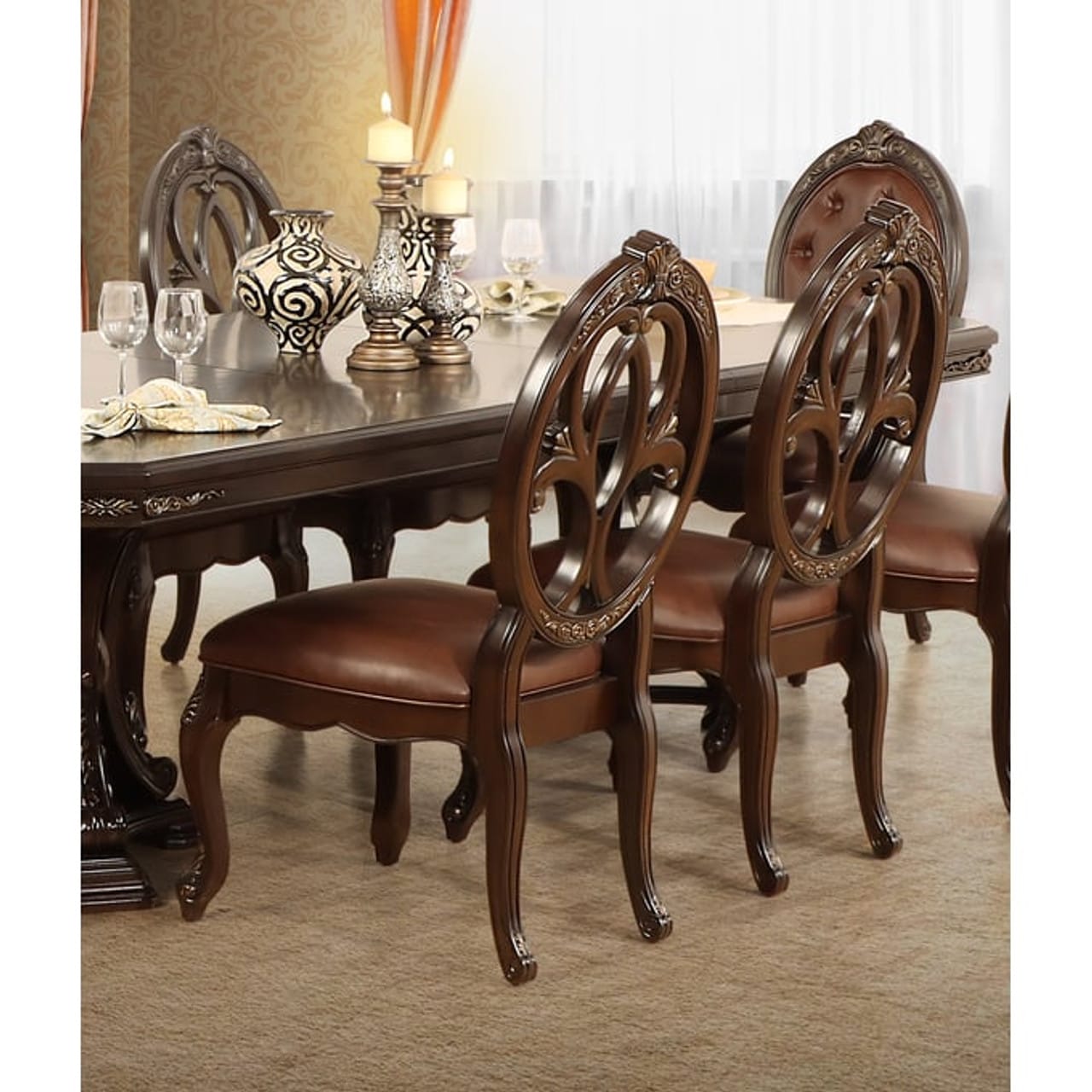 New Classic Furniture Palazzo Marina Brown Side 8 Seater