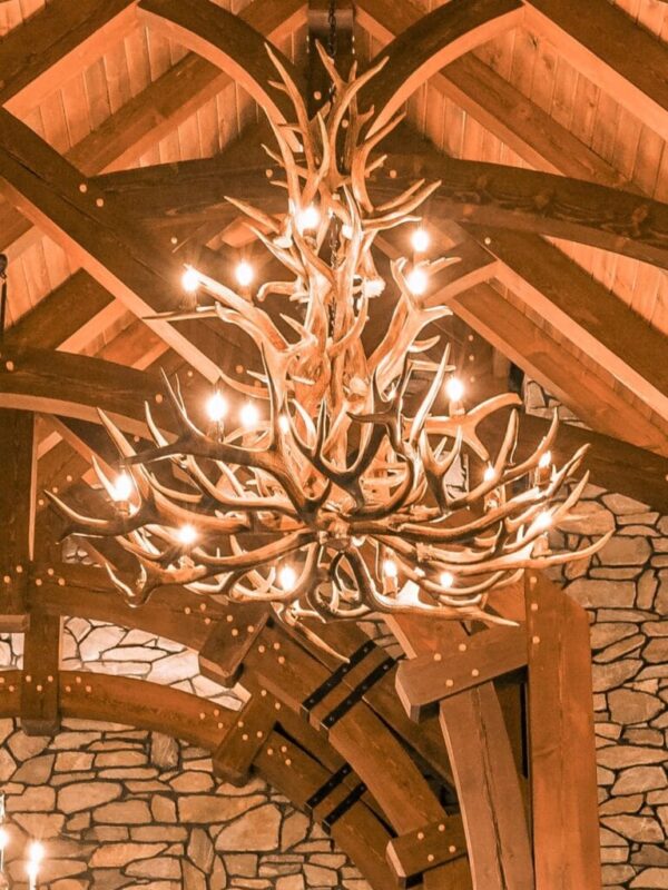 Chandelier | Antler Chandelier Large Chandelier wood style deer Chandelier  - Image 2