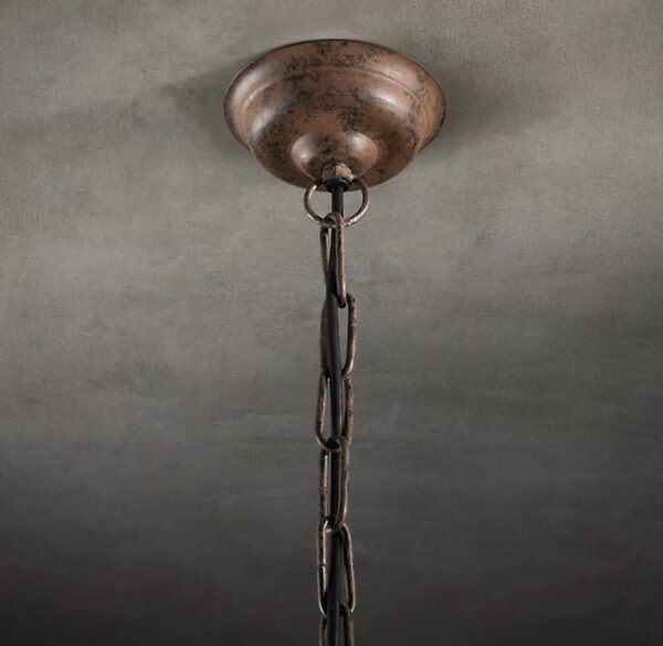 19TH Chandelier FRENCH Chandelier BAROQUE WOOD 6-ARM CHANDELIER LARGE Chandelier  - Image 4