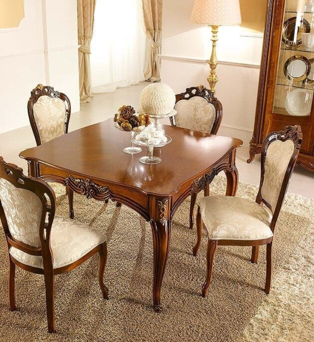 Handcarved Wooden 4 Seater Dining Set RWC