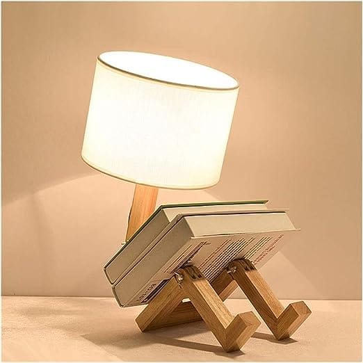 ADJUSTABLE ARM WOOD LAMP