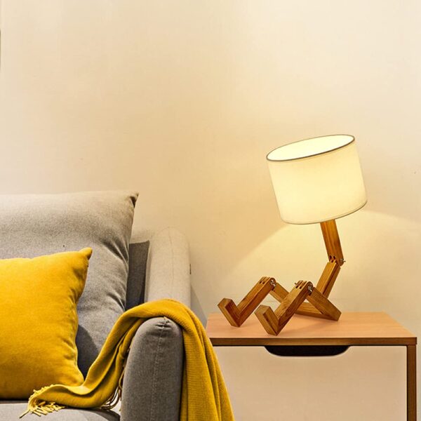 ADJUSTABLE ARM WOOD LAMP - Image 4