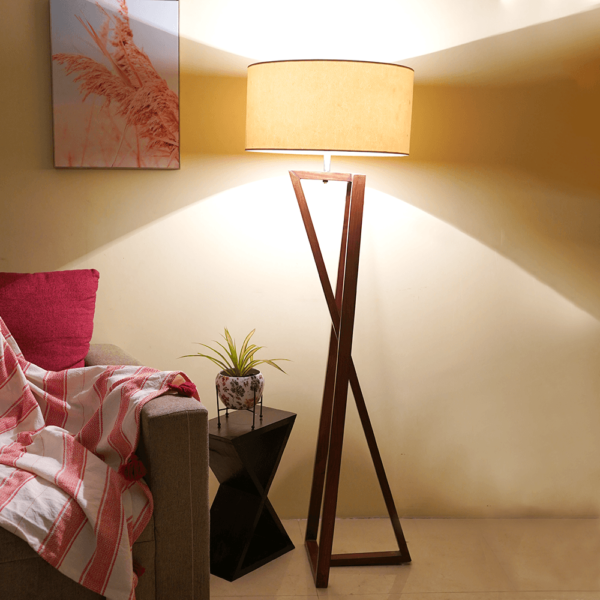 Zigzag Floor Lamp Walnut Floor Lamp