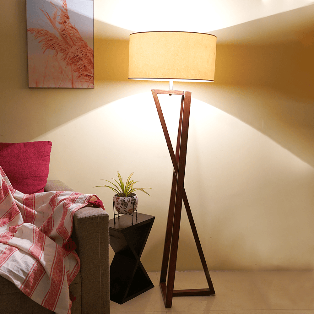 Zigzag Floor Lamp Walnut Floor Lamp