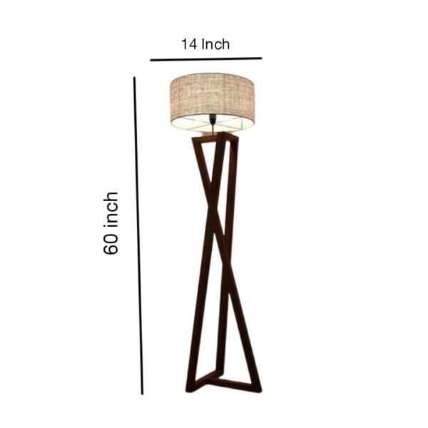 Zigzag Floor Lamp Walnut Floor Lamp - Image 3