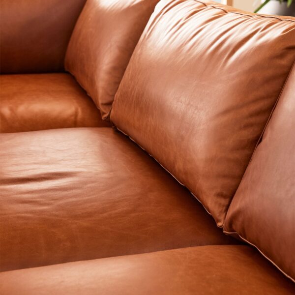 Haven Leather 2-Piece Bumper Chaise Sectional (108") - Image 5