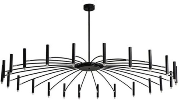 24-Light Modernism Black Chandelier LED Unique Ceiling Light Decorative Ceiling Hanging Light for Bedroom Restaurant Living Room - Image 4
