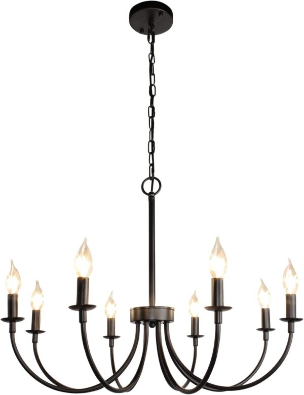 Black Iron Chandelier Farmhouse Iron Chandelier Chandeliers, 8 Light Rustic Iron Chandeliers, Classic Candle Iron Chandelier Ceiling Hanging Pendant Light Iron Chandelier Fixture Iron Chandelier for Living Room Iron Chandelier, Kitchen Island Iron Chandelier.