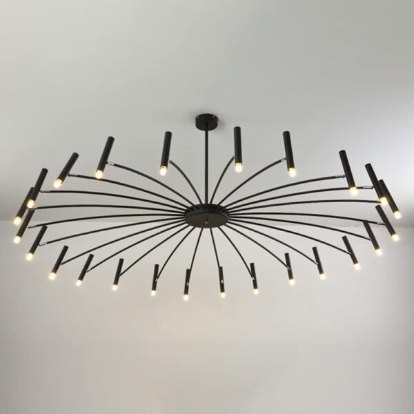 24-Light Modernism Black Chandelier LED Unique Ceiling Light Decorative Ceiling Hanging Light for Bedroom Restaurant Living Room - Image 5