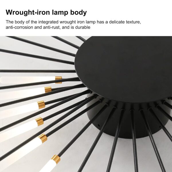 Modern Dimmable LED Ceiling Light, Living Room Lamp Black Ceiling Light With Remote Control, 42-Light 3000-6500K - Image 6