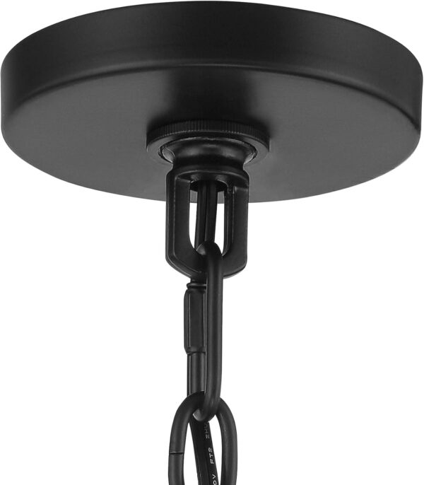 Iron Works Iron Chandelier Marine Iron Chandelier Black Hanging Iron Chandelier Chandelier Lighting Iron Chandelier 42" Wide Farmhouse Rustic Bent Arms 8-Light Fixture for Dining Room Living House Home Foyer Kitchen Island Entryway High Ceilings - Image 6