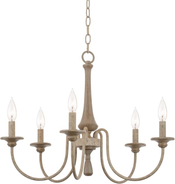 5-Light Chandelier  French Chandelier  Country Chandelier, Adjustable Height Chandelier , Smoked Chandelier Finish Chandelier 